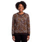 Petite Emily Daniels Long Sleeve Crew Neck Leopard Sweater - image 1