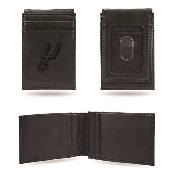 Mens NBA San Antonio Spurs Faux Leather Front Pocket Wallet - image 