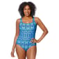 Womens Reebok Deep End Ocean Square Neck One Piece Swimsuit - image 1
