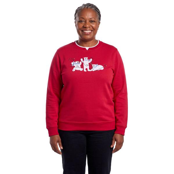 Plus Size Hasting & Smith Polar Bear Trio Fleece Sweatshirt