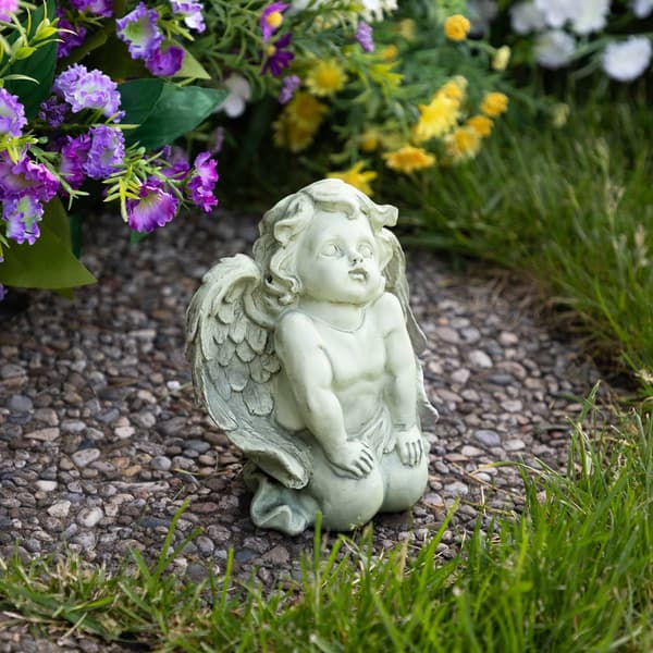 Northlight Seasonal Heavenly Gardens Kneeling Angel Garden Statue - image 