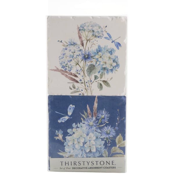 Thirstystone 4pk. Bohemian Blue Square Coaster Set - image 