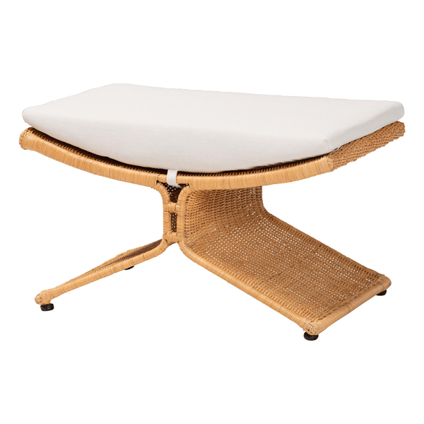 bali & pari Reya Natural Rattan Footstool - image 