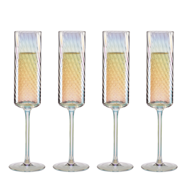 Lenox® Tuscany Classics Iridescent Flute Glasses - Set of 4