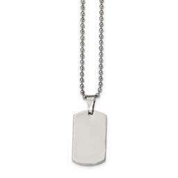 Mens Gentlemen's Classics(tm) 1.85mm Reversible Dog Tag Necklace