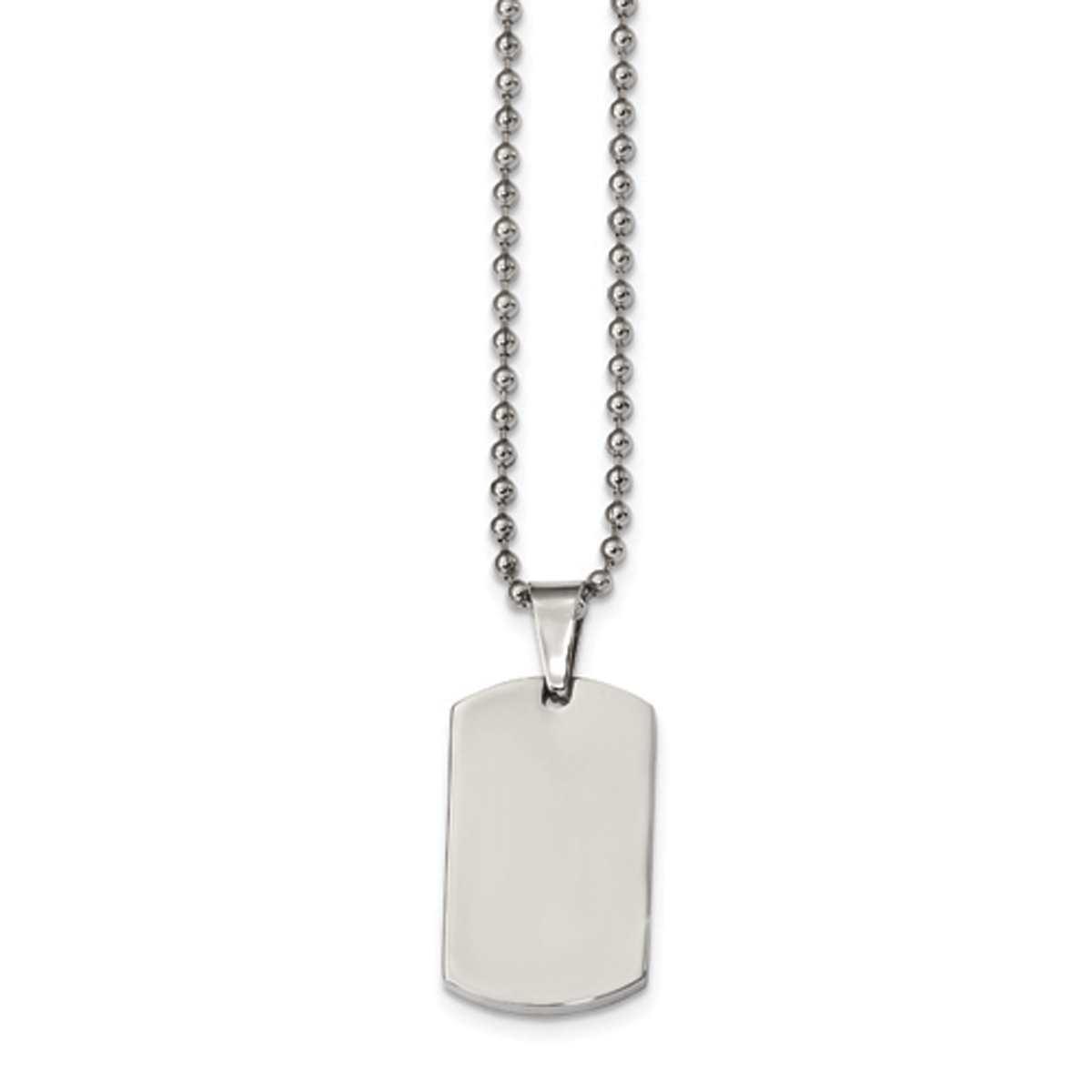Mens Gentlemen's Classics(tm) 1.85mm Reversible Dog Tag Necklace