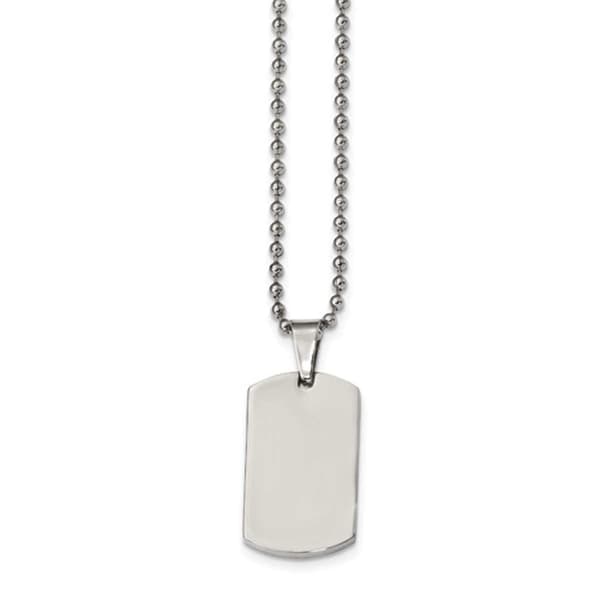 Mens Gentlemen's Classics&#40;tm&#41; 1.85mm Reversible Dog Tag Necklace