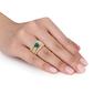 Gemstone Classics&#8482; Lab Created Emerald & Sapphire Bridal Set - image 5