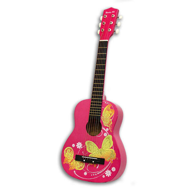 Ready Ace 30in. Acoustic Guitar - Pink Butterfly - image 