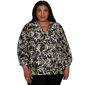 Plus Size Emaline La Vita Costiera Crushed Faille Leaf Blouse - image 1