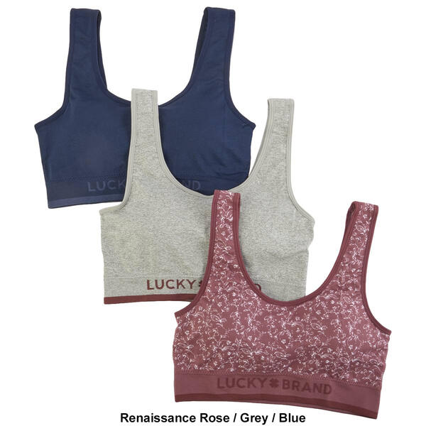 Womens Lucky Brand 3pk. Seamless Comfort Sports Bras LVD27154A - Boscov's