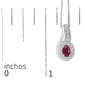 Haus of Brilliance Ruby &Diamond Accent Milgrain Pendant Necklace - image 5