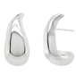 Marsala Fine Silver Plated Curve Puff Earrings - image 1
