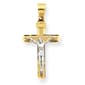 Gold Classics&#40;tm&#41; 14kt. Two-Tone Lattice Crucifix Pendant - image 1