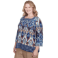 Plus Size Alfred Dunner Summer Solstice Ikat Diamond Blouse - image 3