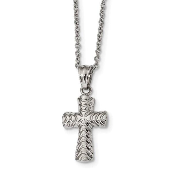 Mens Gentlemen's Classics&#40;tm&#41; Polished & Textured Cross Necklace - image 