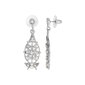 1928 Jewelry Crystal Filigree Drop Earrings - image 1