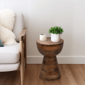 Sagebrook Home Mango Wood  Round Top Accent Table - image 8