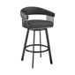 Armen Living Chelsea 29in Faux Leather Bar Height Swivel Barstool - image 1