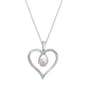 Diamond Classics(tm) 1/10ct Ida Pearl Heart Pendant - image 1