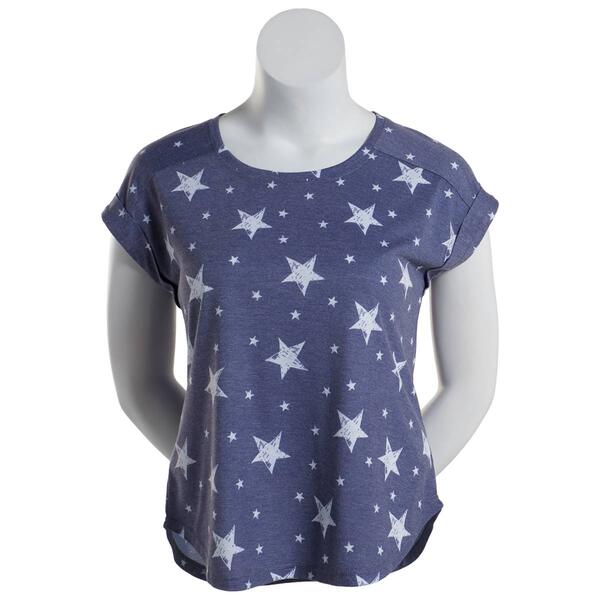 Womens New Direction Allover Stars Print Top - image 