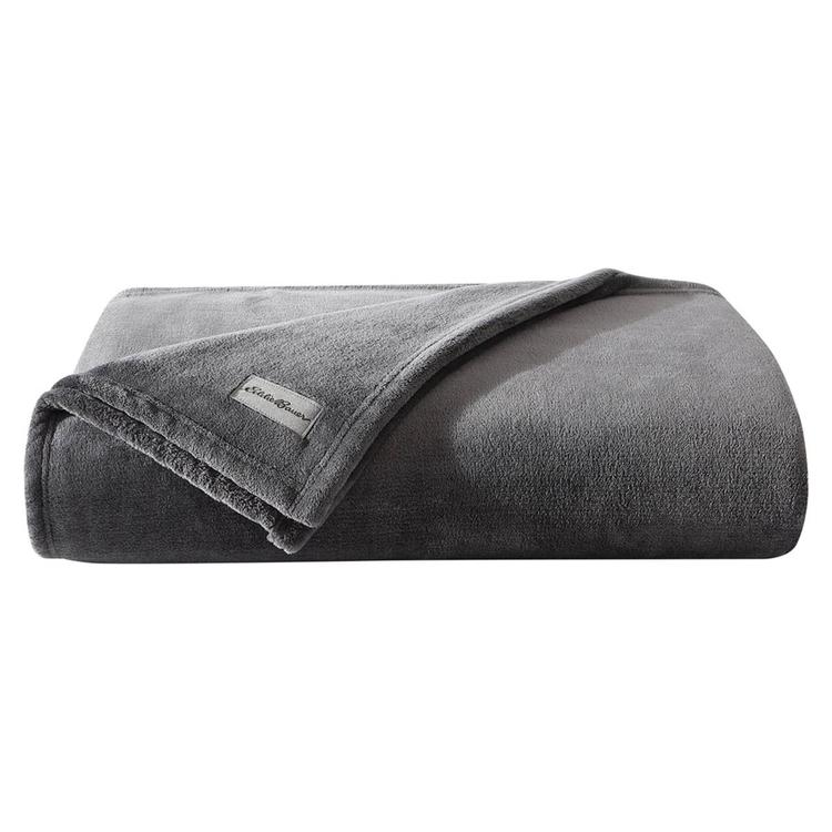 Eddie Bauer Ultra Soft Plush Solid Flannel Blanket