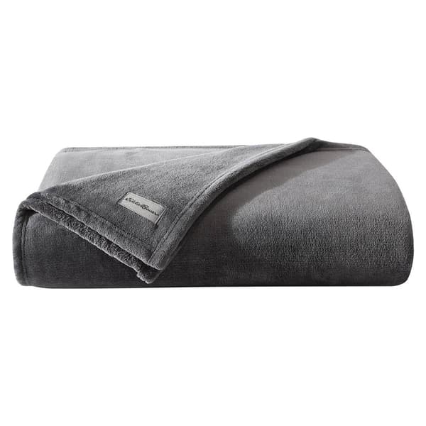 Eddie Bauer Ultra Soft Plush Solid Flannel Blanket - image 