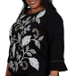 Plus Size Alfred Dunner Travel Advisory Leaf Embroidery Blouse - image 5