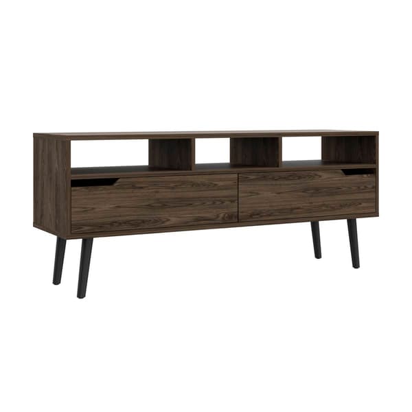 FM FURNITURE Hamburg Dark Walnut TV Stand - image 