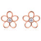 Diamond Classics™ Rose Gold 1/5ctw. Diamond Flower Earrings - image 2