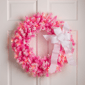 Northlight 24in. Pre-Lit Flocked Pink Pine Christmas Wreath - image 1