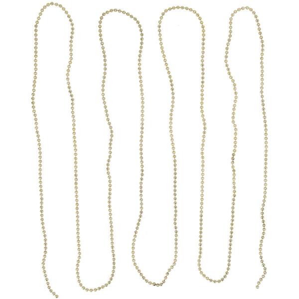 Northlight Seasonal Gold Lame Beaded Christmas Garland - image 