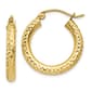 Gold Classics(tm) 10kt. Diamond-Cut 15mm Round Hoop Earrings - image 1