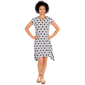 Plus Size Ruby Rd. Larky Lark Geometric Puff Print Dress - image 1