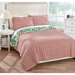 Martha Stewart Holiday Birds Reversible Flannel Quilt Set