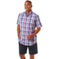 Mens Chaps Short Sleeve Stretch Button Down Shirt - Nautical - image 1