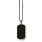 Mens Gentlemen's Classics&#40;tm&#41; Black Laser Cut Dog Tag Necklace - image 1