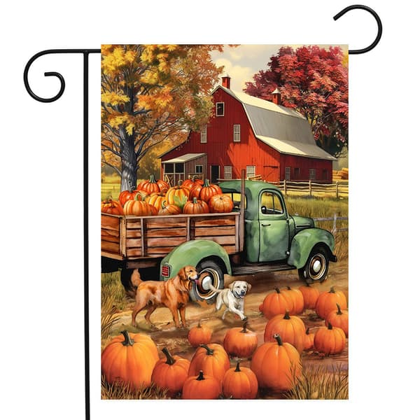 Briarwood Lane Autumn Farm Garden Flag - image 