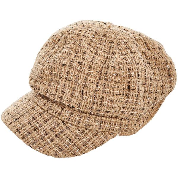 Womens Madd Hatter Tweed Newsboy Hat - image 