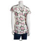 Womens Due Time Floral Roses Criss Cross Maternity Tee - image 2