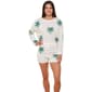 Juniors No Comment Palm Tree Sweater and Shorts Lounge Set - image 2