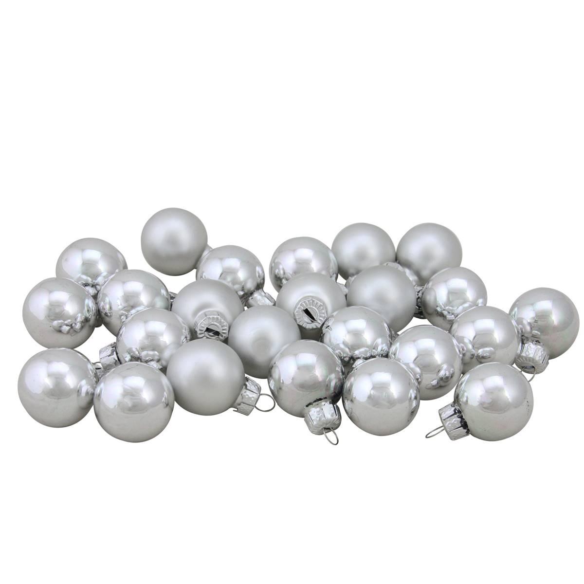 Northlight Seasonal 24ct. Glass Christmas Ball Ornaments