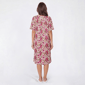 Womens Casual Time Short Sleeve Floral Caftan Nightgown - image 2