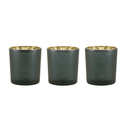 Melrose Geometric Patterned Votive Holder - Set of 3