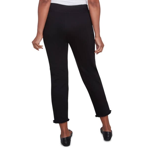 Petite Alfred Dunner Wild At Heart Floral Fringe Ankle Pant