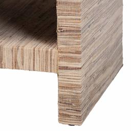 bali & pari Callan Bohemian Woven Natural Grasscloth Nightstand