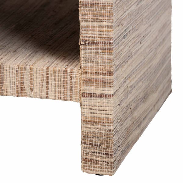 bali & pari Callan Bohemian Woven Natural Grasscloth Nightstand