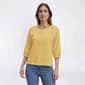 Womens Preswick & Moore(R) 3/4 Sleeve Henley Gauze Blouse - image 1