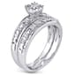 Loveblooms™ Sterling Silver Diamond Bridal Ring Set - image 2