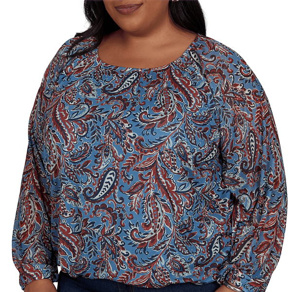 Plus Size Skye’s the Limit Urban Heirloom Paisley Blouse